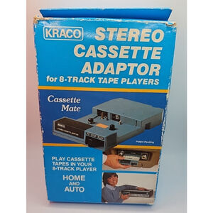Vintage Kraco Stereo Cassette Adapter For 8-Track Tape Players Model KCA-7 InBox